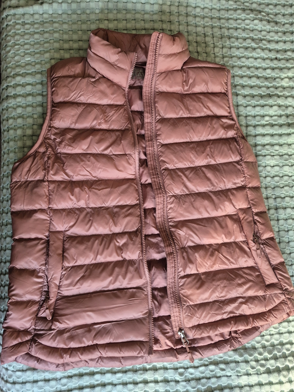 Lightweight Quilted Sleeveless Puffer Vest - Dusty Rose